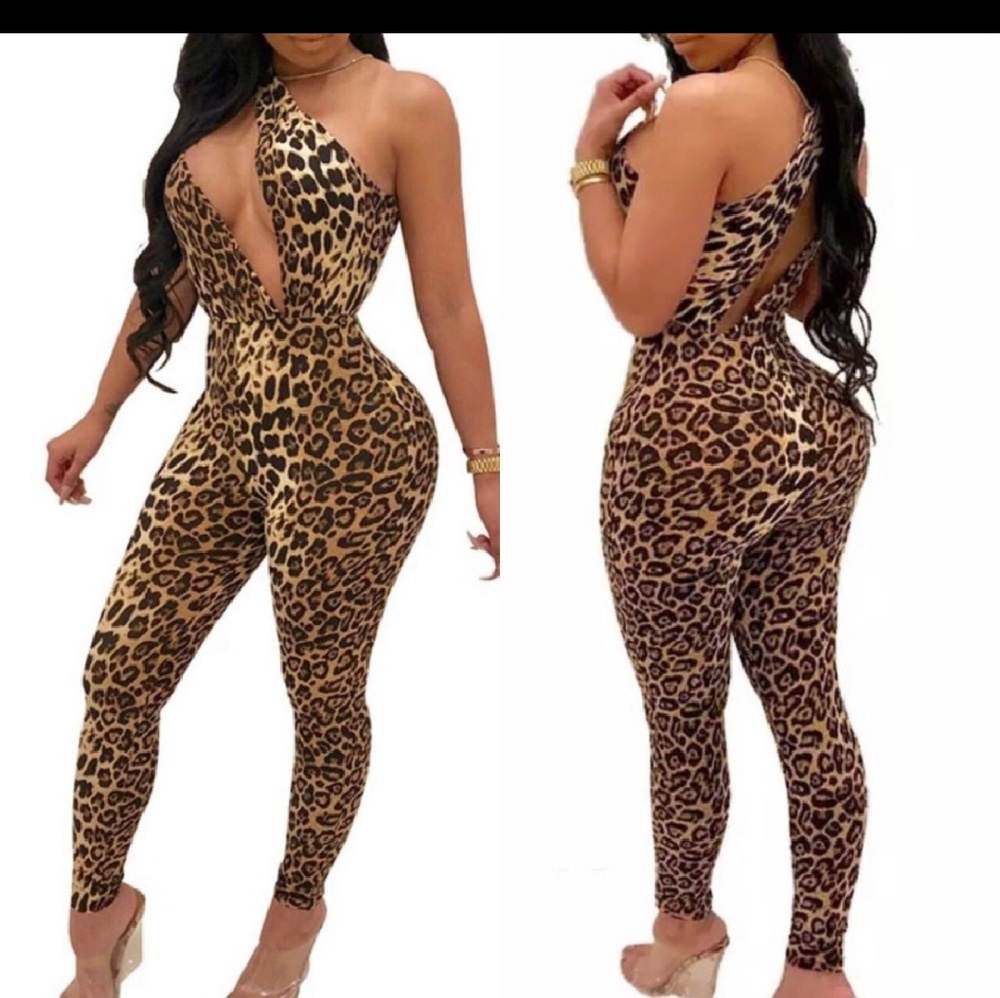 Leopard Bodycon Jumpsuit